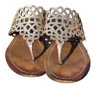 Tory Burch gold sandals